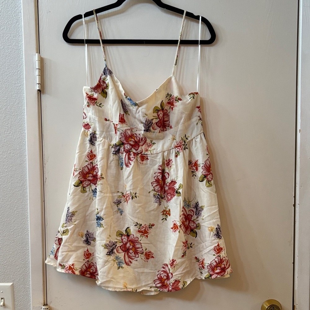 Zara Floral Spaghetti Strap Dress